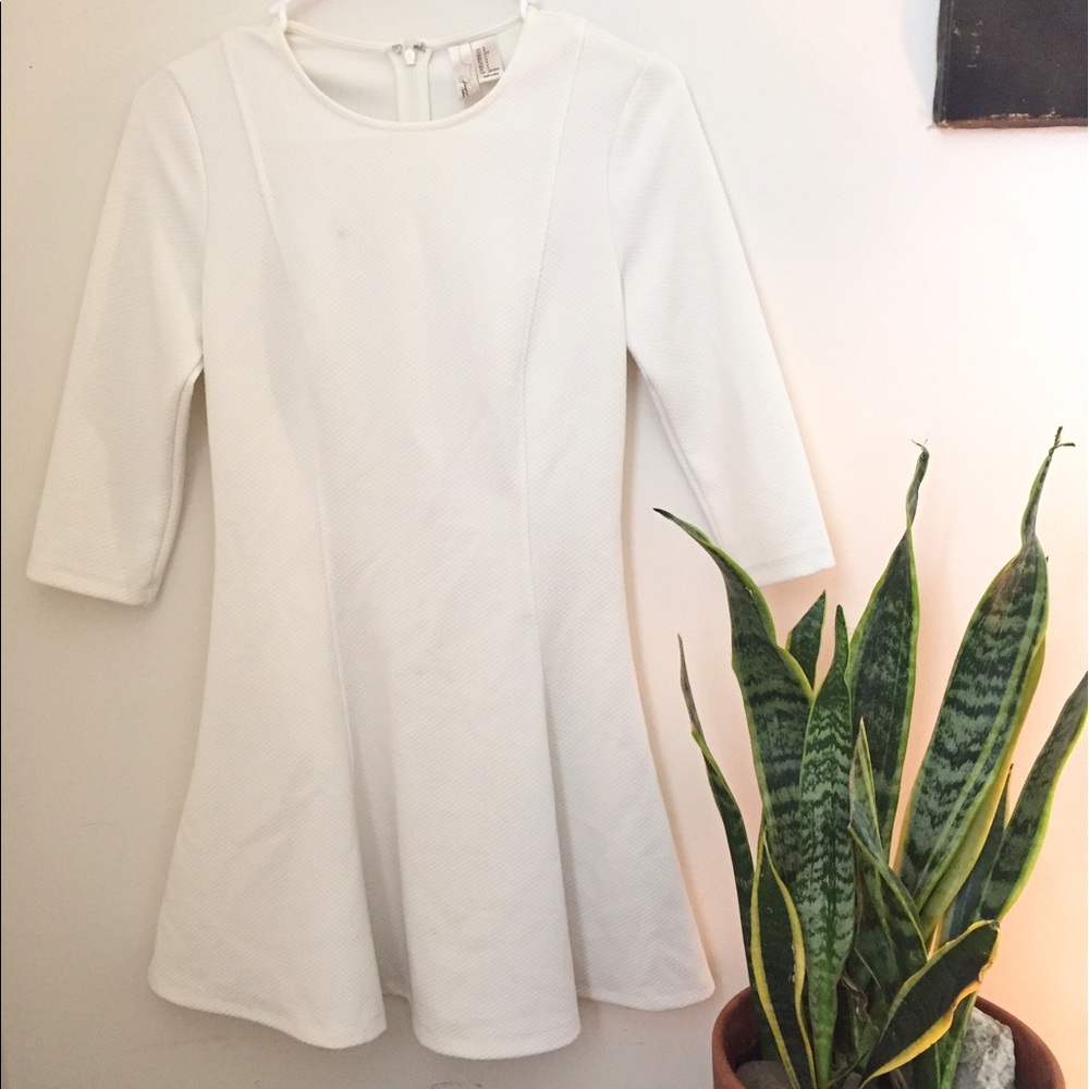 White skater style dress