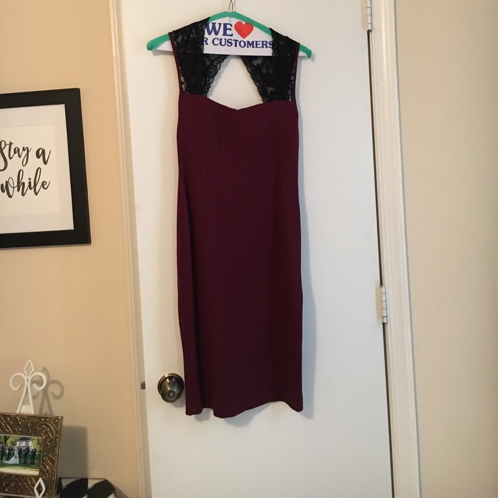 Lace burgundy Victoria secret dress