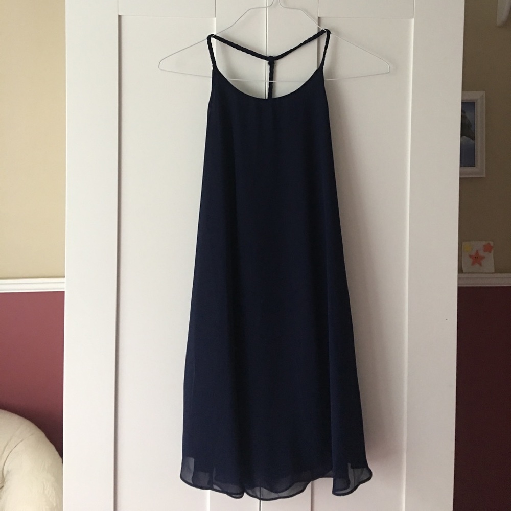 Blue dress w open back