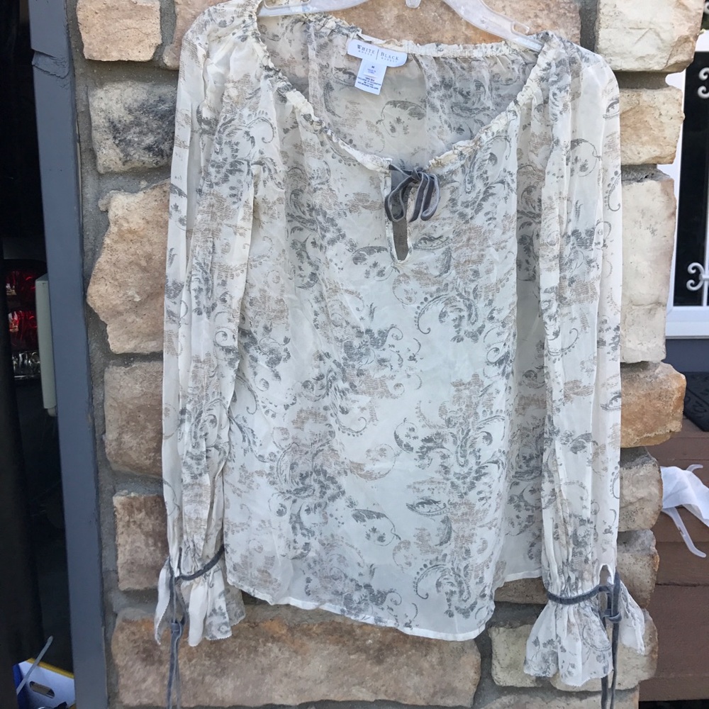 Sheer long sleeve top