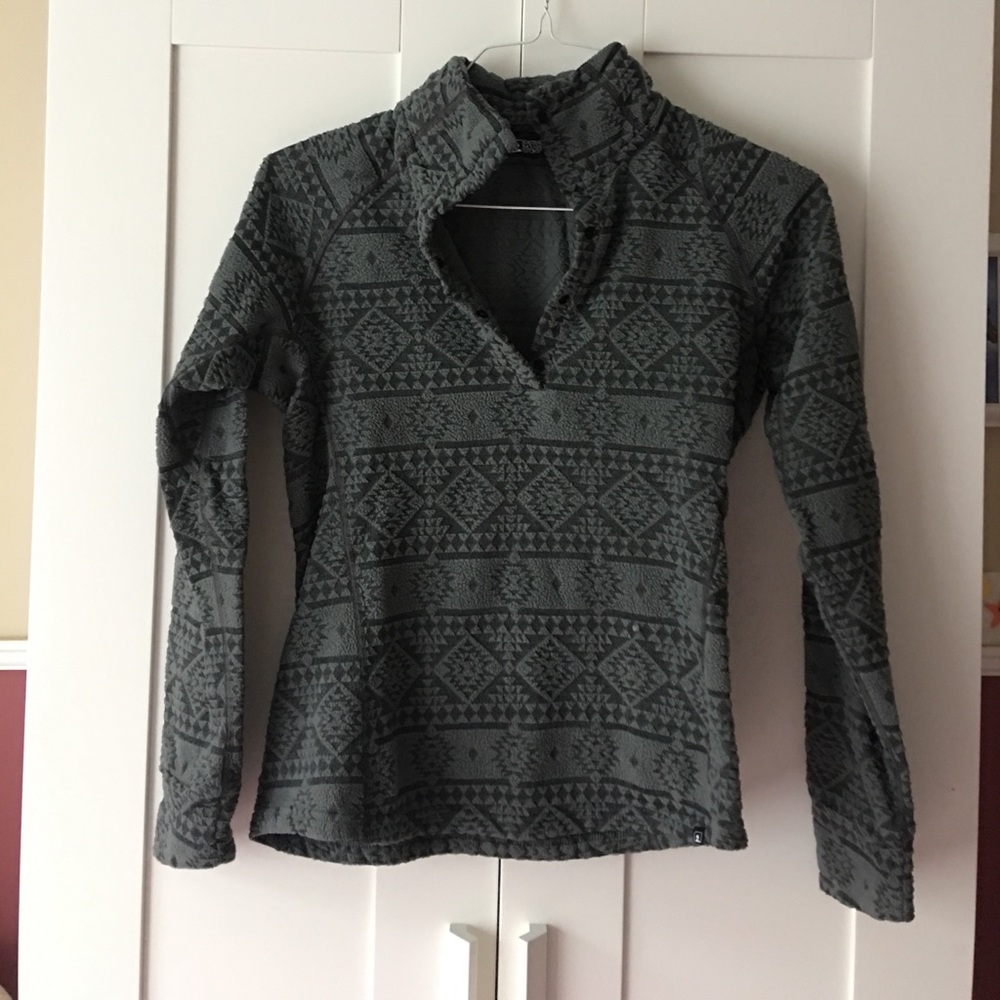 Grey 1/4 snap sweater