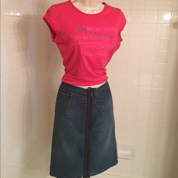 A/X  ARMANI EXCHANGE DENIM SKIRT SZ 4 - Picture 3 of 8