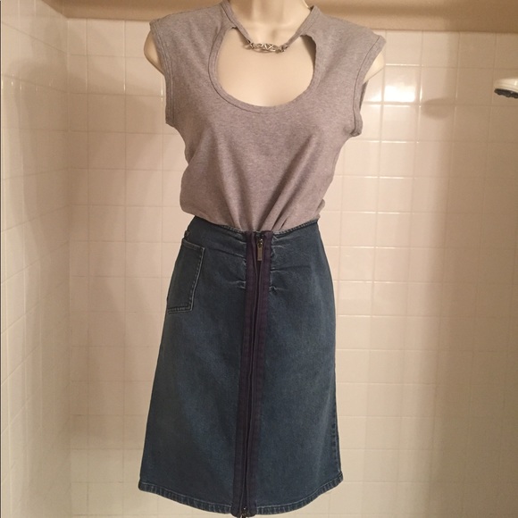 A/X  ARMANI EXCHANGE DENIM SKIRT SZ 4 - Picture 5 of 8