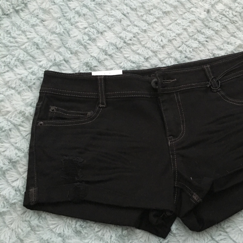 Black shortie shorts