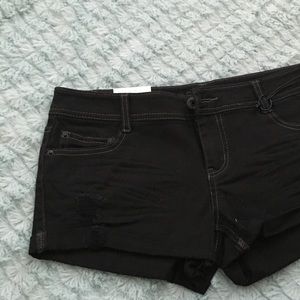 Black shortie shorts