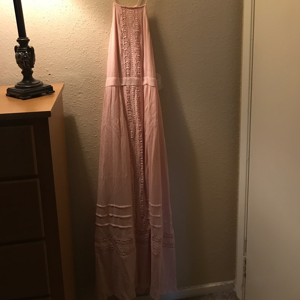 Blush maxi dress