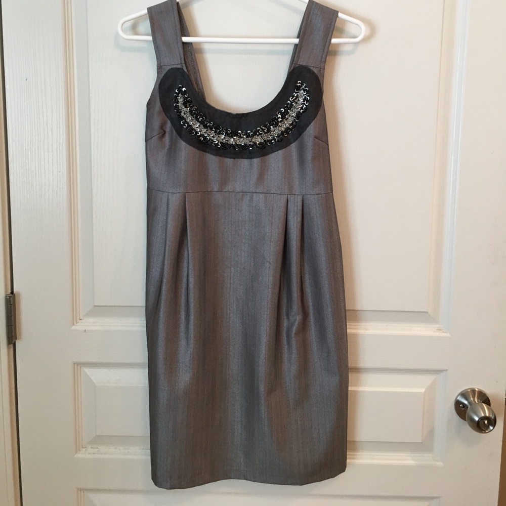 213 sleeveless pinstripe dress