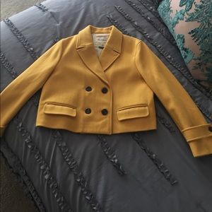 Anthropologie yellow wool blazer! Fierce color!!