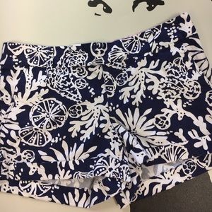 Lilly Pulitzer Navy White Shorts Sz 10