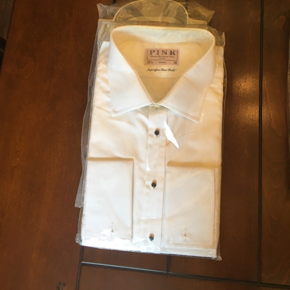 Thomas Pink tuxedo style dress shirt