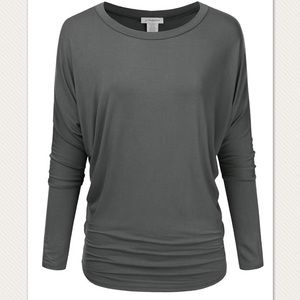 Women's size Small charcoal long sleeve dolman top