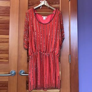 Arden B sequined silk party dress