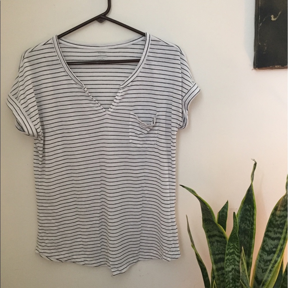 Relaxed stripe t