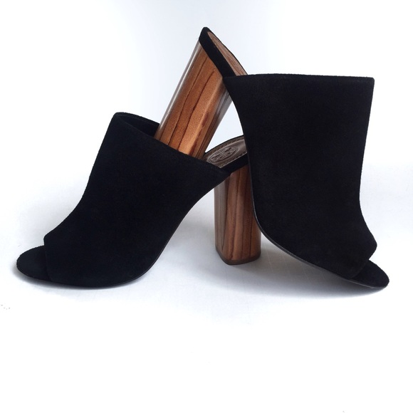 Tory Burch Raya Nubuck Peep Toe Mule - Picture 4 of 8