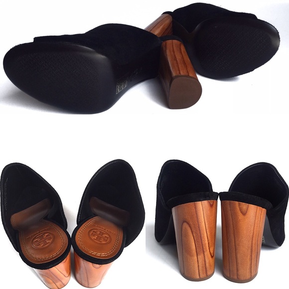 Tory Burch Raya Nubuck Peep Toe Mule - Picture 2 of 8