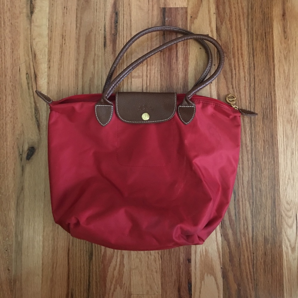 Red longchamp inspired** tote