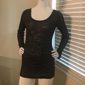 Express tunic, lightweight gold metallic shimmer