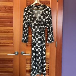 Banana Republic patterned wrap dress