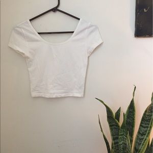 White crop top