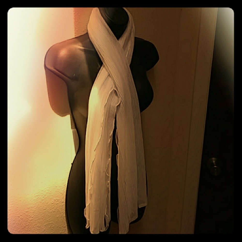 White scarf new with tags.