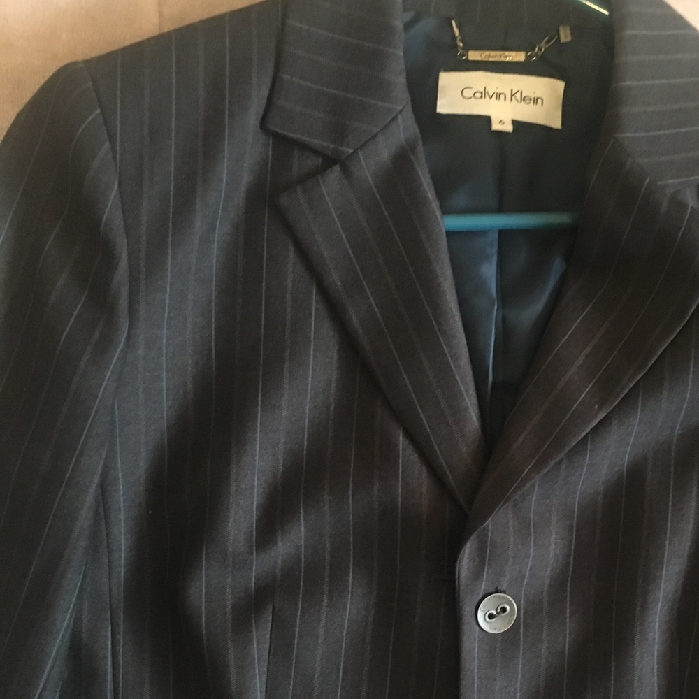 Calvin Klein Women's Pinstripe Suit Jacket Size 6