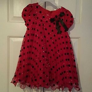 Bonnie Jean girls formal dress 4T red black silver