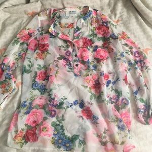 Sheer floral stitch fix tunic