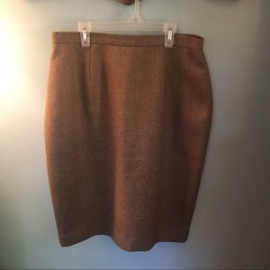Brown tweed Pencil Skirt