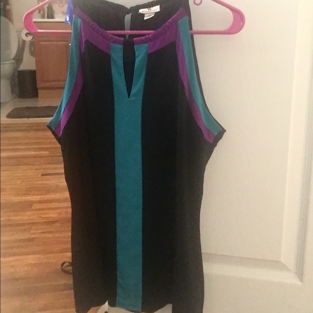 Worthington black sleeveless blouse