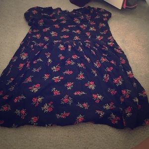 A black and flowered sundress