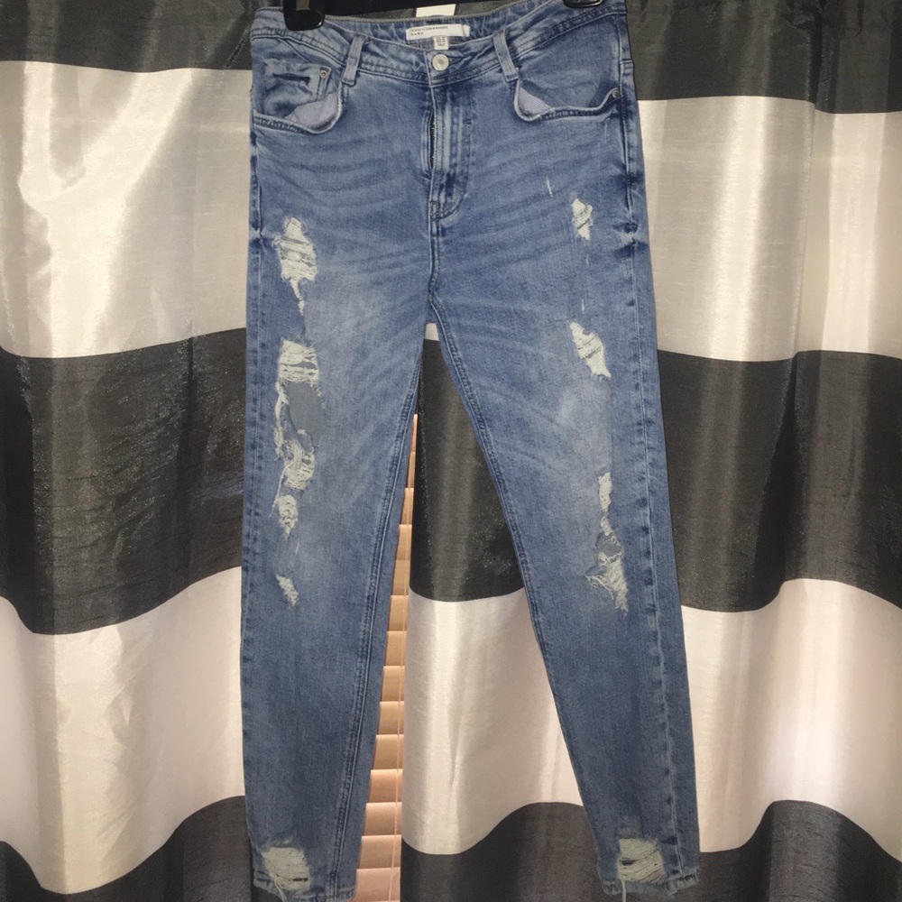 Zara Ripped Denim Jeans