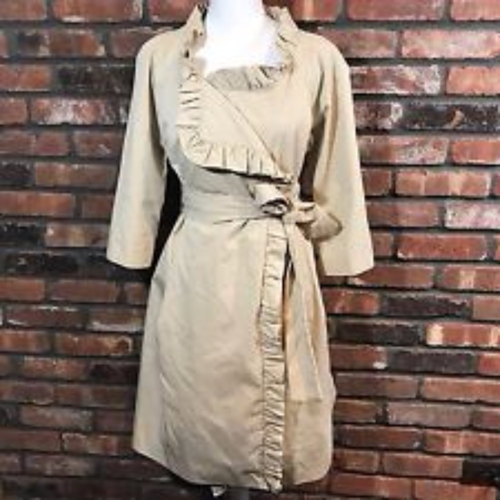 GAYLE RUFFLE TRENCH