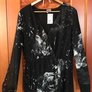 H&M galaxy print sheer dress
