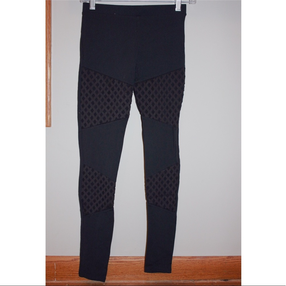 SOLOW diamond mesh leggings