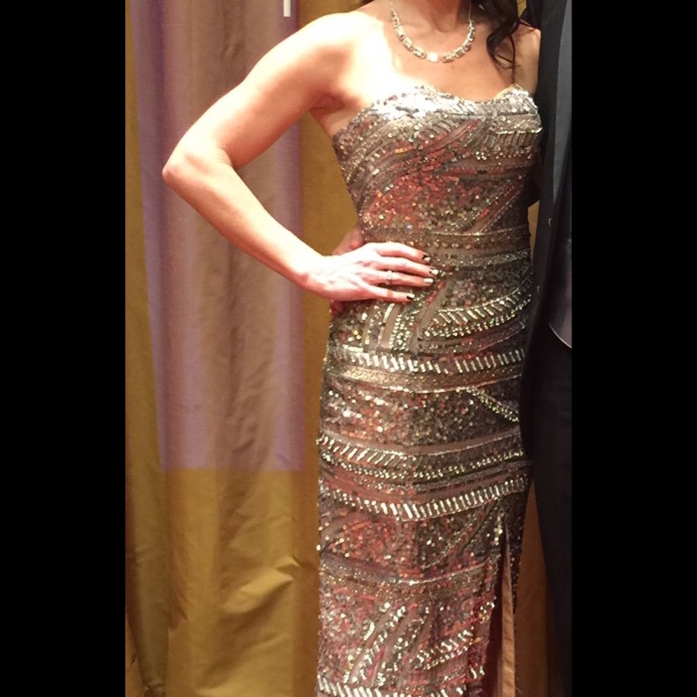 Scala beaded and sequin prom or formal dress