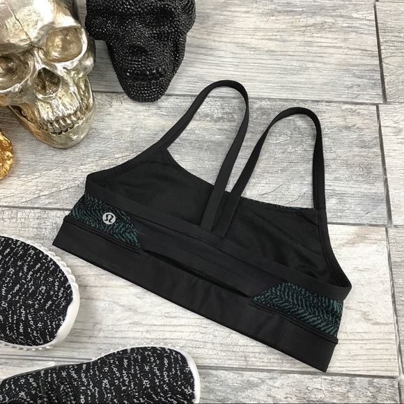 Lululemon green black sports bra - Picture 3 of 4