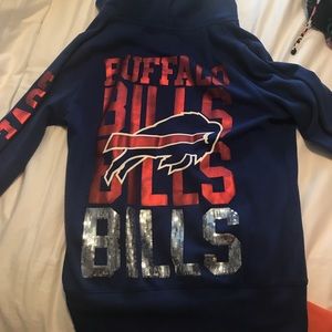 Victoria's Secret PINK buffalo bills sequin zip up