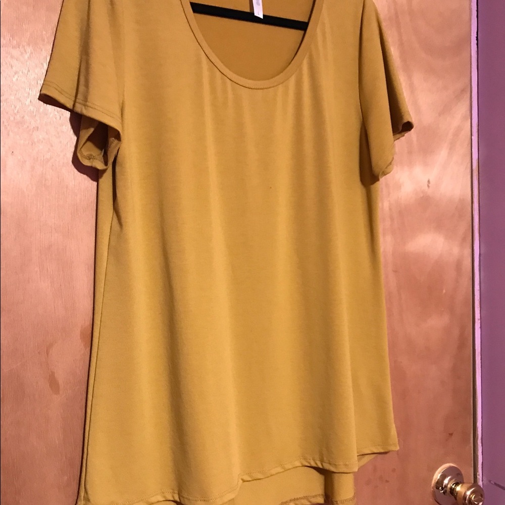 Mustard yellow classic tee lularoe