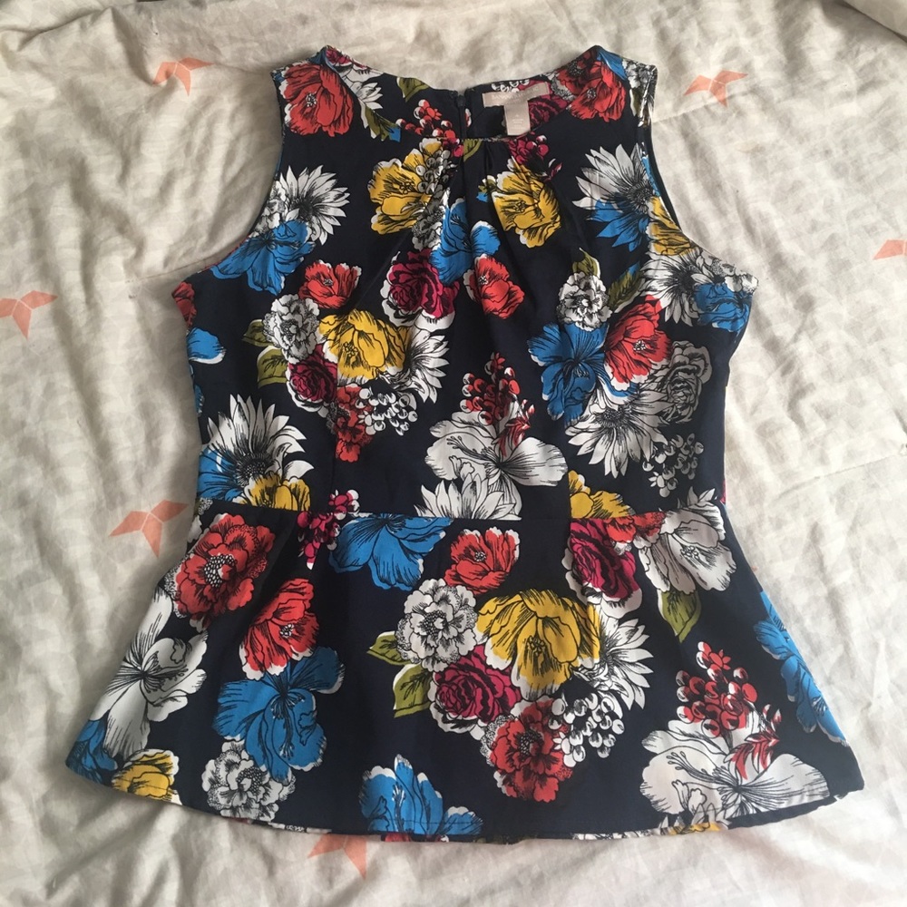 Banana republic factory peplum sleeveless blouse