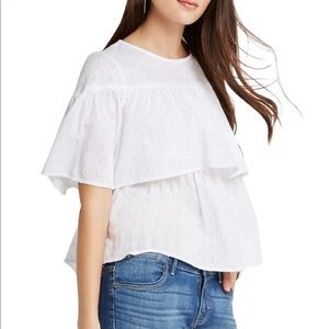 BCBGeneration White Tiered Top