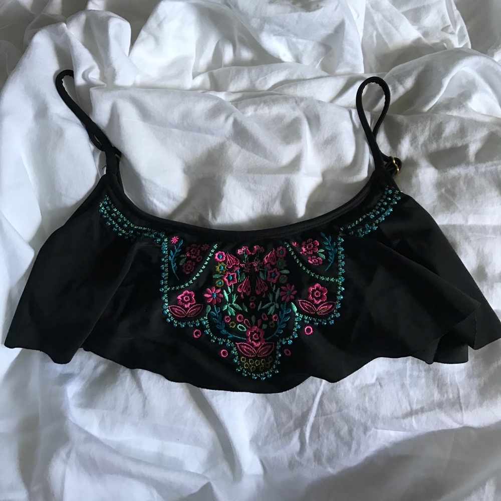 Cute Embroidered Bathing Suit Top