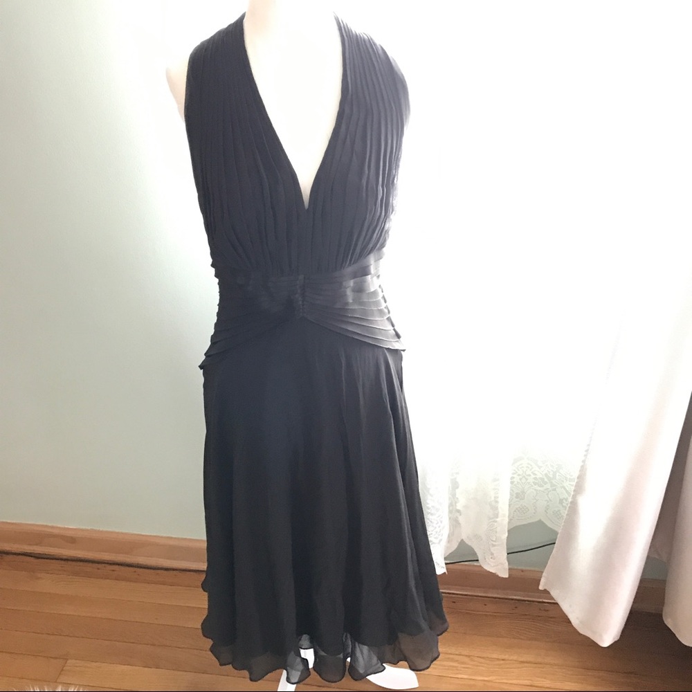 NWT $288 Tadashi Shoji Backless Halter Dress 12P