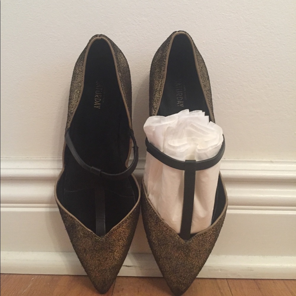 Black and Gold Kate spade shoes