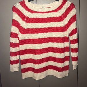 Red and White Striped Sweater