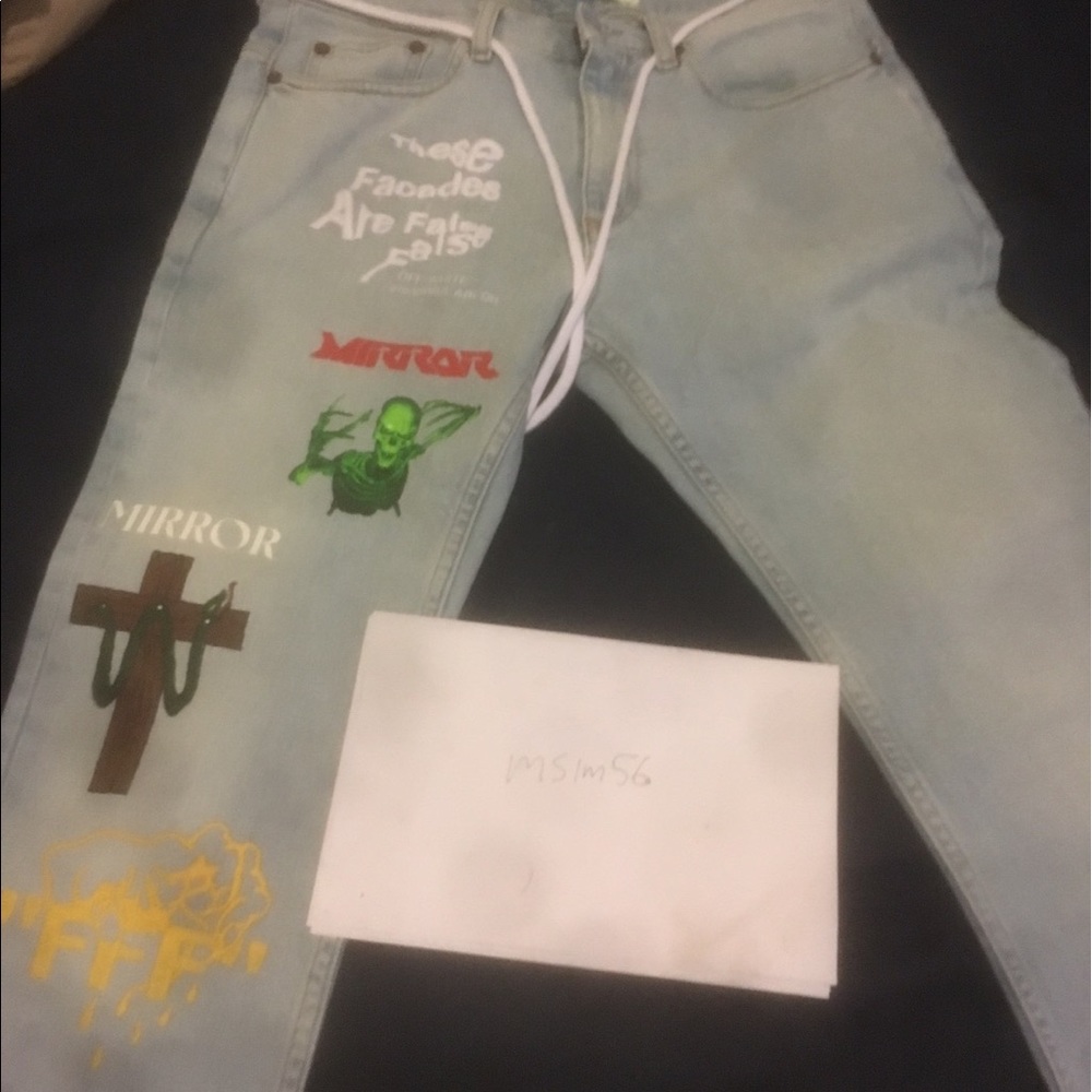 Off-White Multiple Print Skinny Jeans