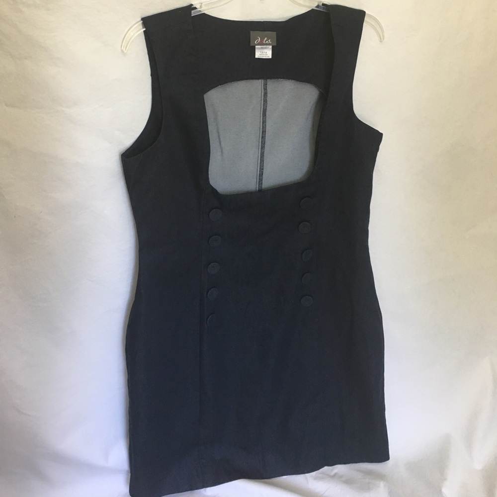Dots denim fitted dress