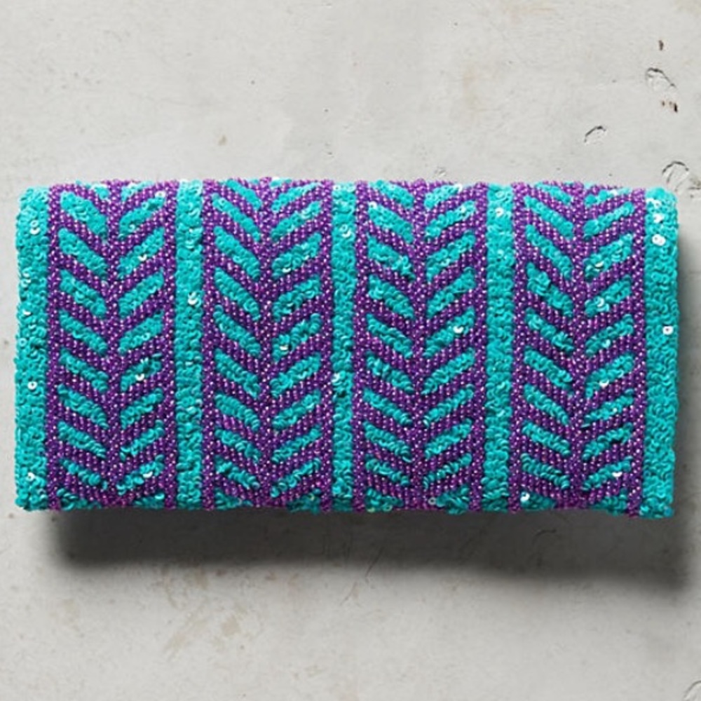 SALE TODAY!!! Anthropologie Beaded Arrow Clutch - Picture 2 of 5