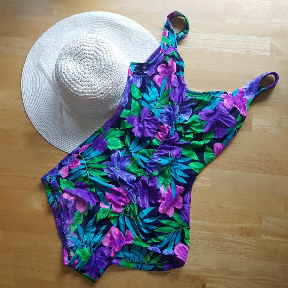{Maxine} One Piece Tropical Swimsuit