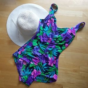 {Maxine} One Piece Tropical Swimsuit