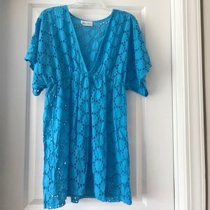 Turquoise Swim Cover Up - Size Large (never worn)